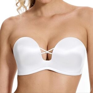 Wingslove Women's Strapless Bra Push Up White 38B Nwt